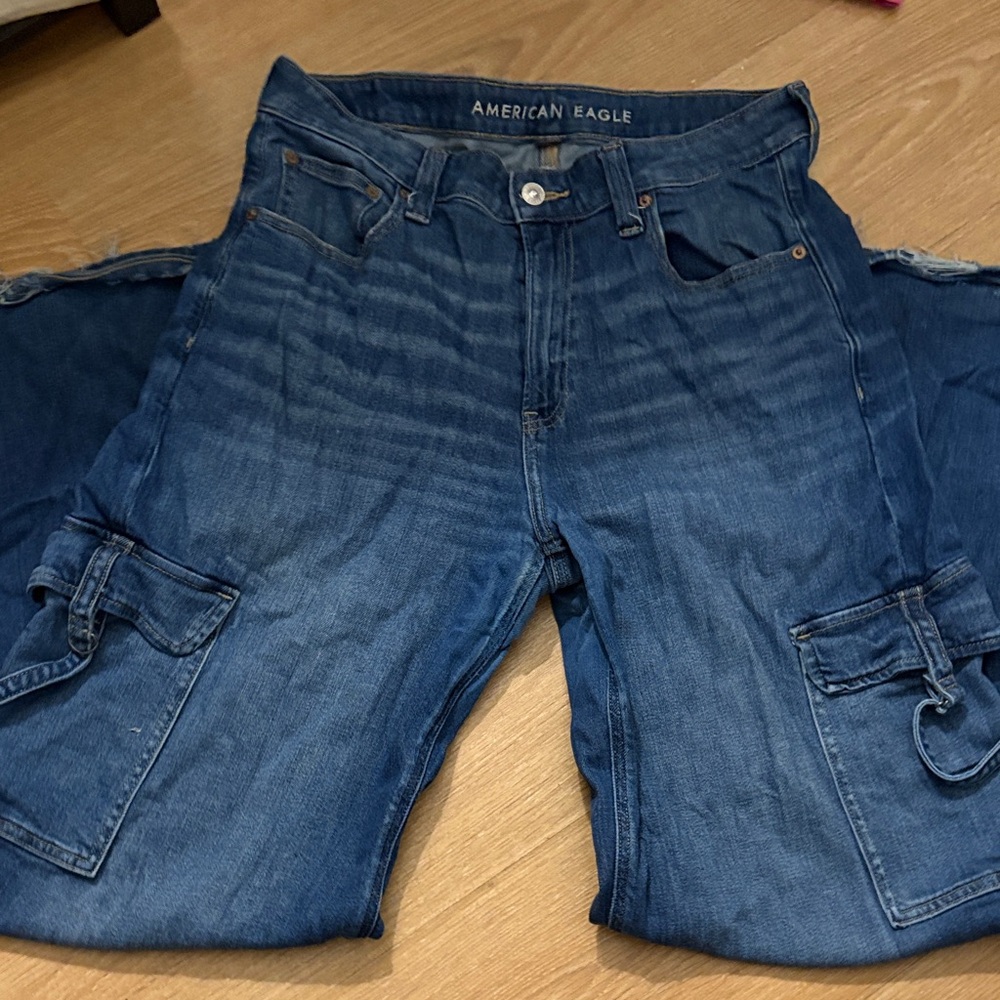 American Eagle Outfitters Men's Relaxed Fit Cargo Jeans